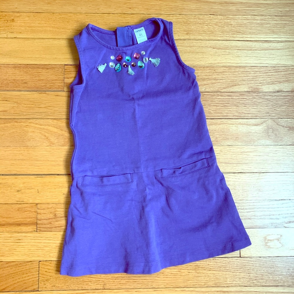 Carter’s 4T purple tunic mod style A-line dress